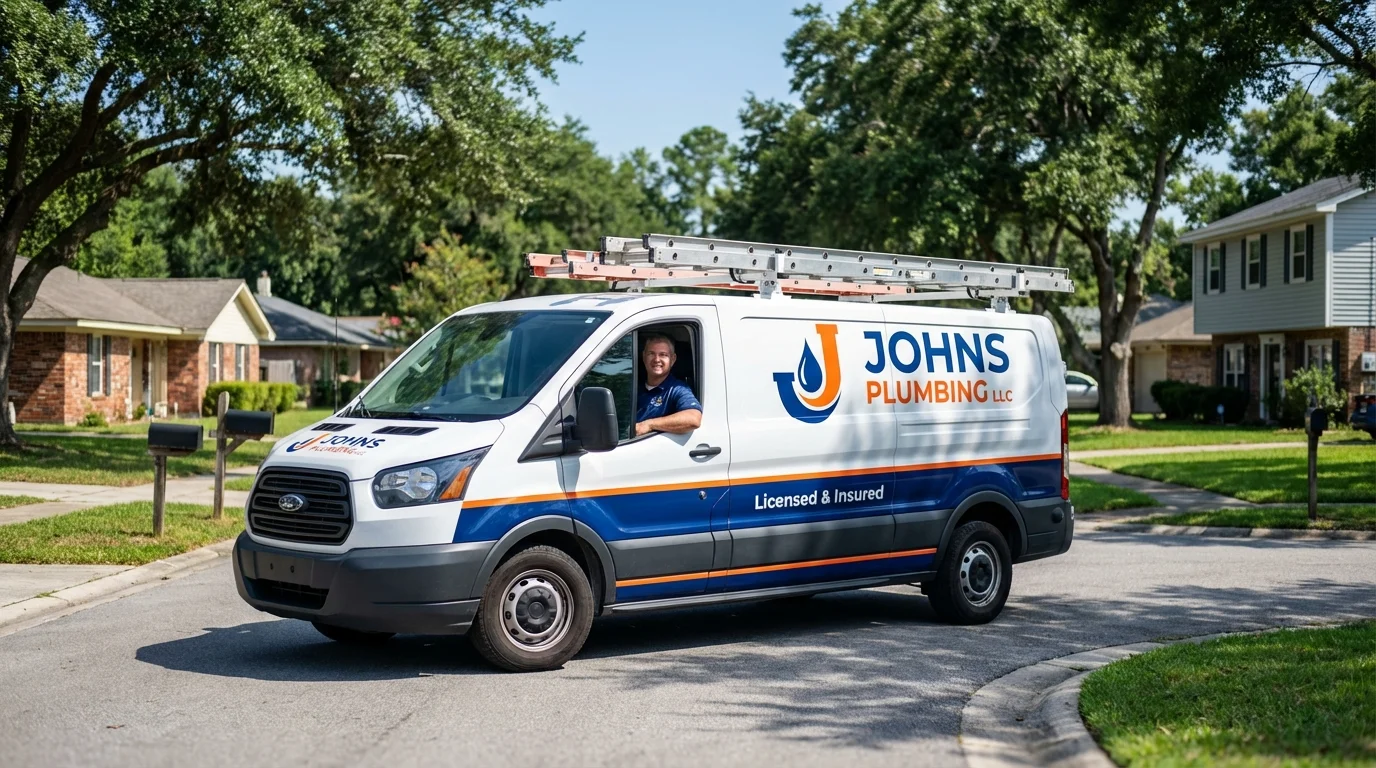 Johns Plumbing LLC service van in Winneconne, WI